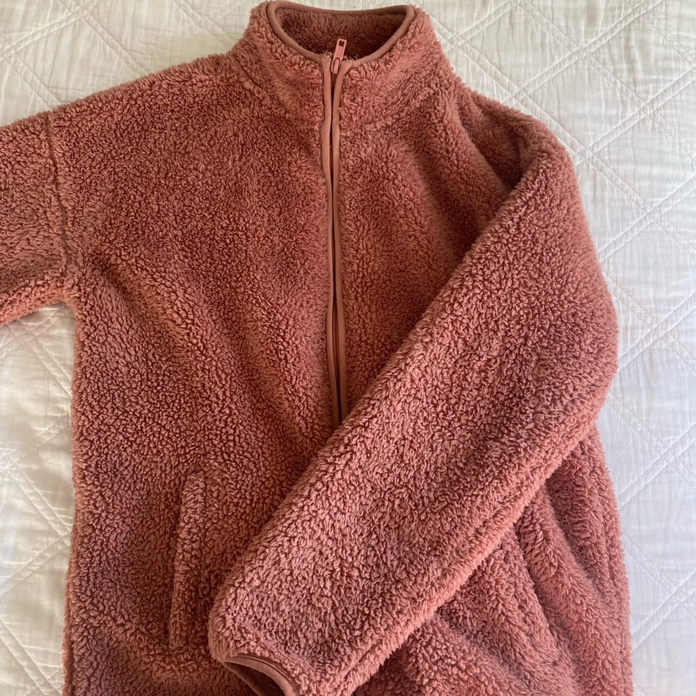 Pink Sherpa Sweater